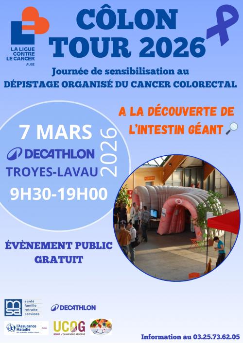 Mars bleu 2026 : Colon Tour (samedi 7 mars, Lavau, Aube (10))