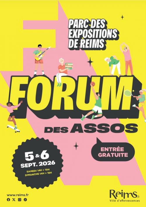 Forum des Associations (Reims, les 5 et 6 septembre 2026, 14h à 19h)