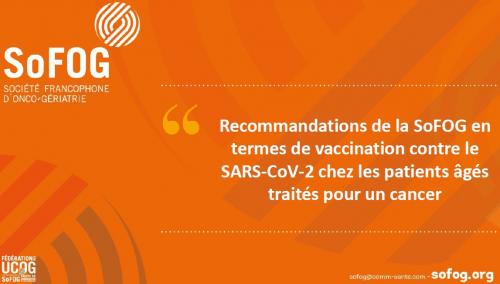 Vaccination contre le SARS-CoV-2 chez les patients âgés traités pour un cancer