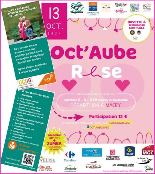 Oct'Aube Rose : Courses et Marches contre le cancer du sein (Macey, 10300, Aube)